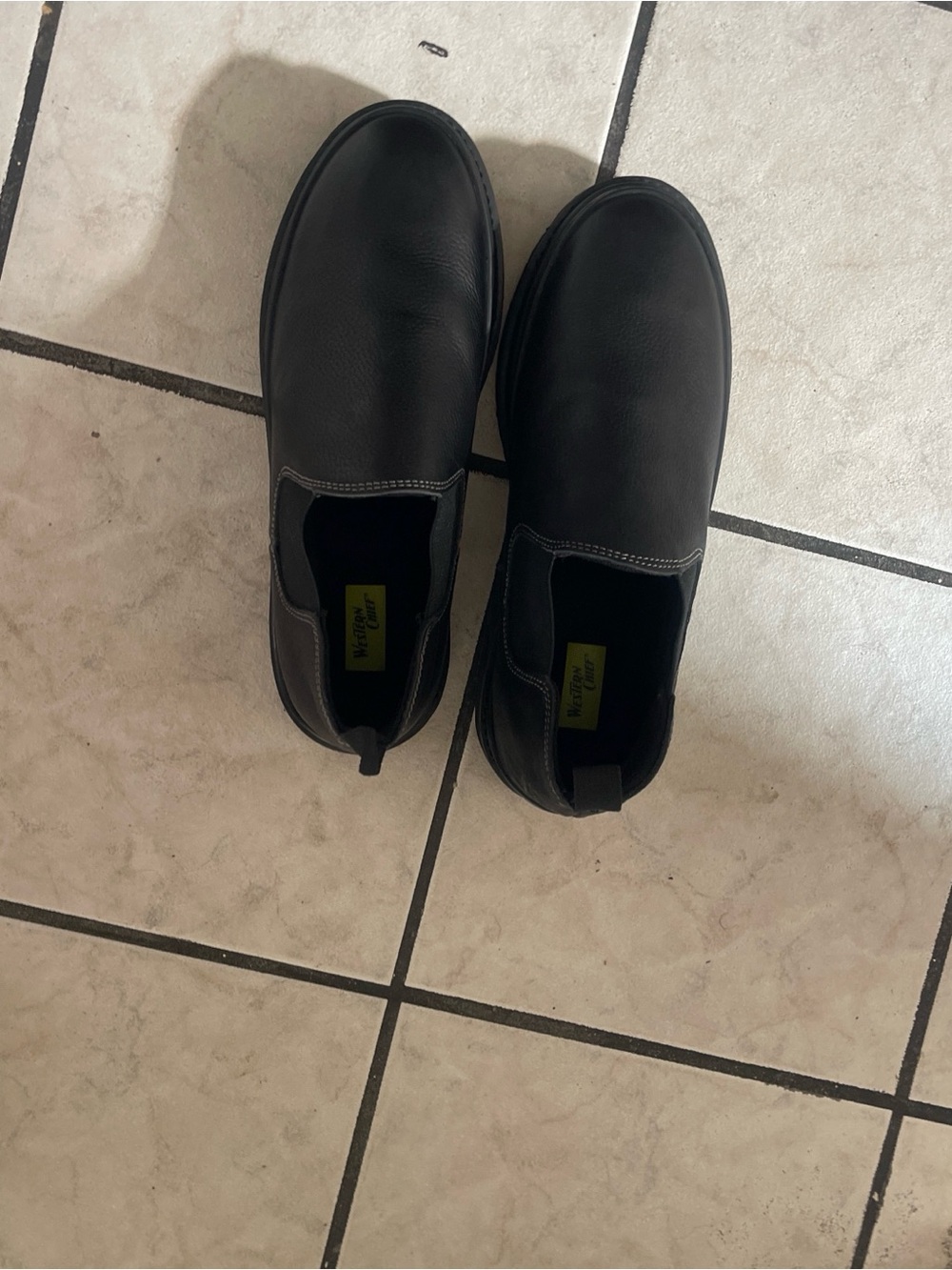 Western Chief Black Slip-On Leather Loafers